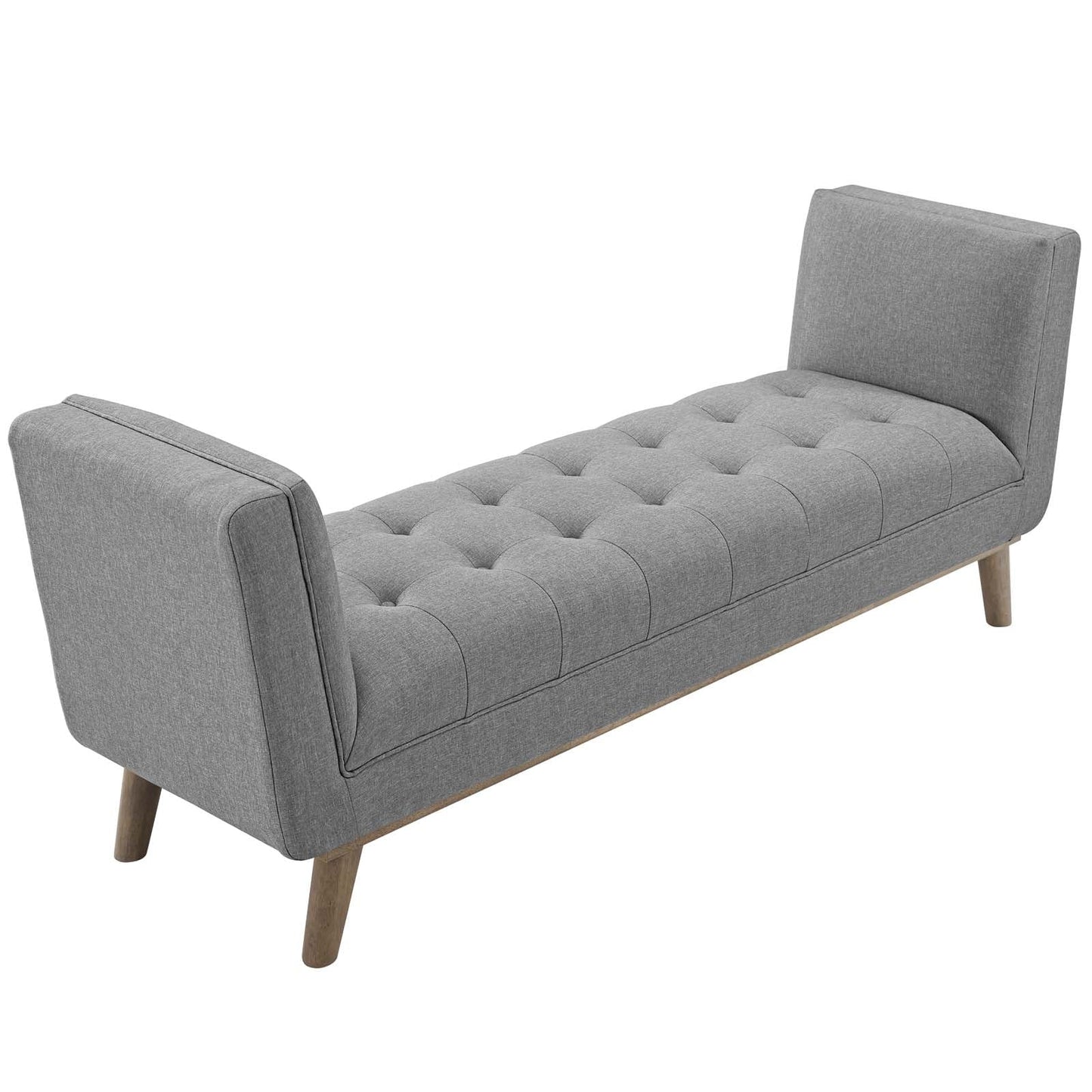 Modway Haven Tufted Button Upholstered Fabric Accent Bench | Stools & Benches | 