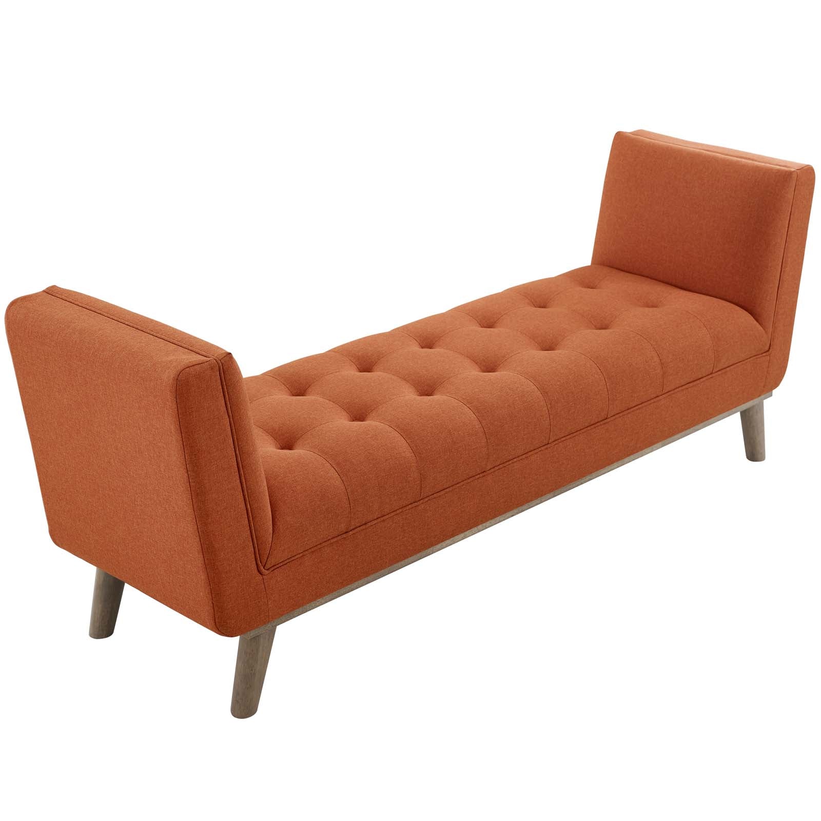 Modway Haven Tufted Button Upholstered Fabric Accent Bench | Stools & Benches | 