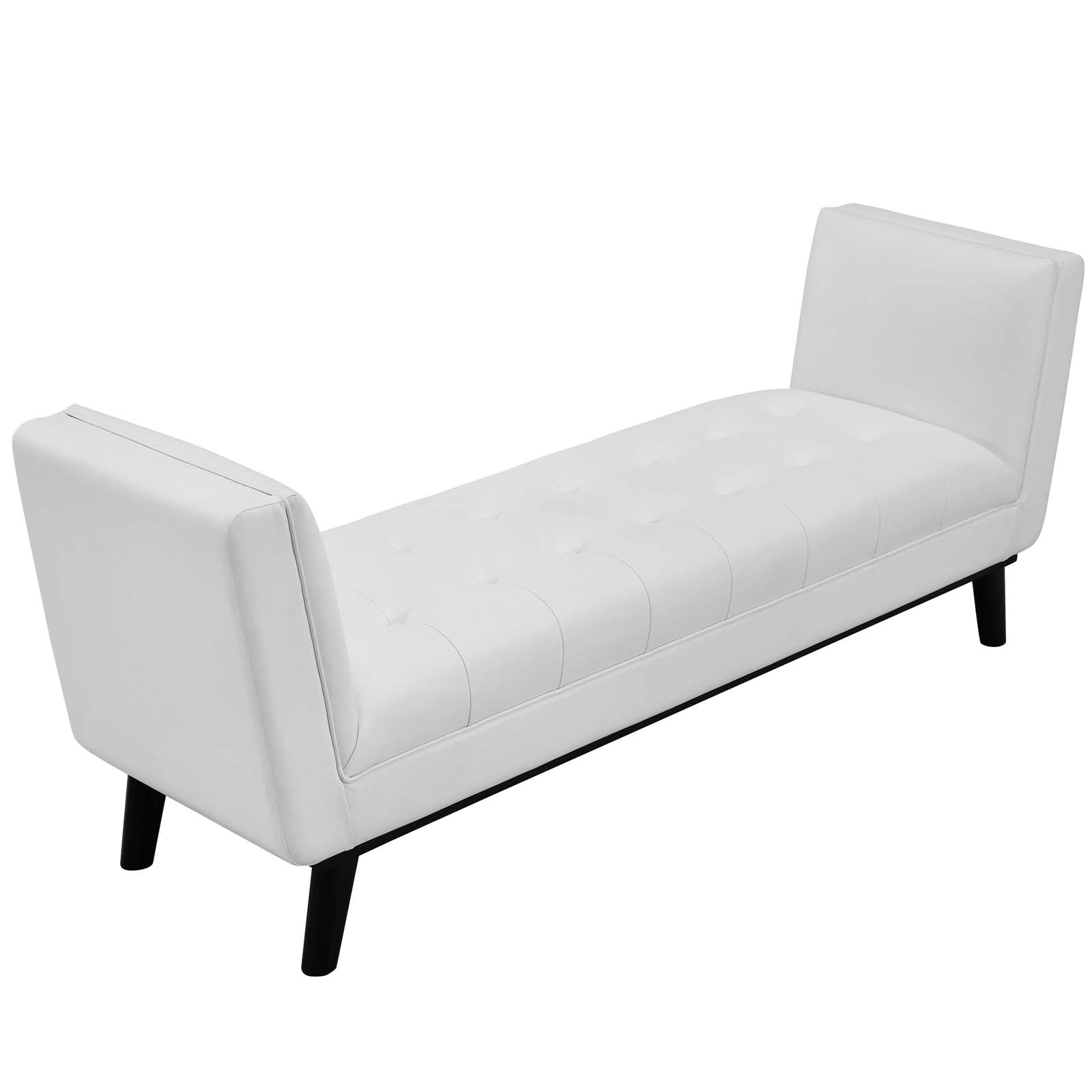 Modway Haven Tufted Button Faux Leather Accent Bench | Stools & Benches | 