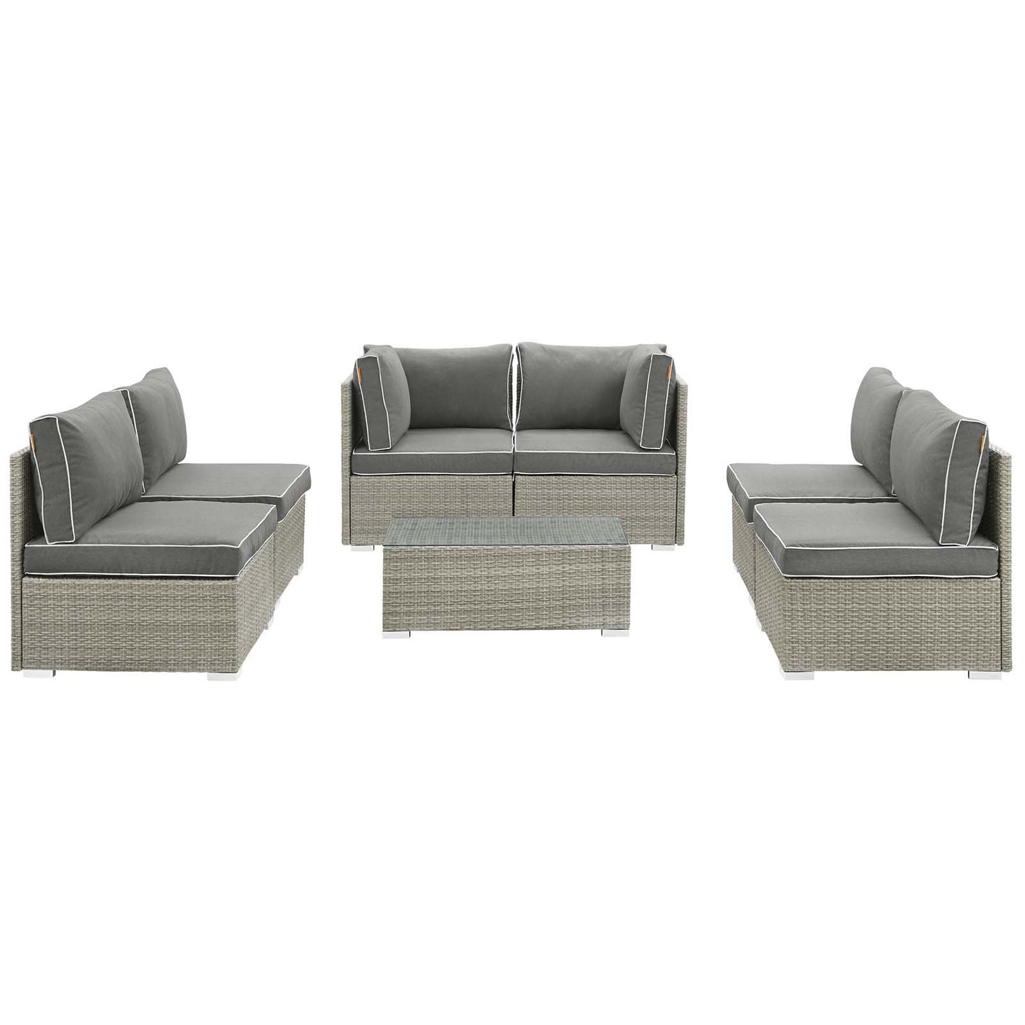 Modway Repose 7 Piece Outdoor Patio Sectional Set