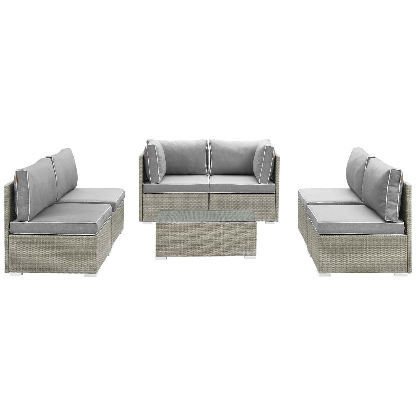 Modway Repose 7 Piece Outdoor Patio Sectional Set