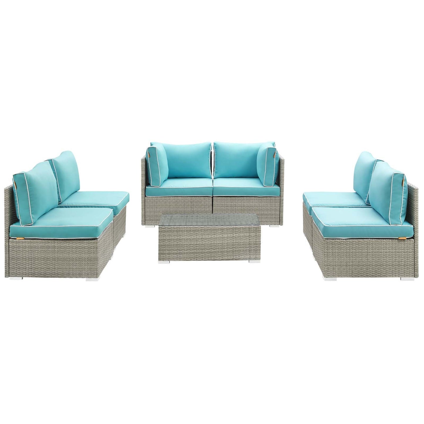 Modway Repose 7 Piece Outdoor Patio Sectional Set
