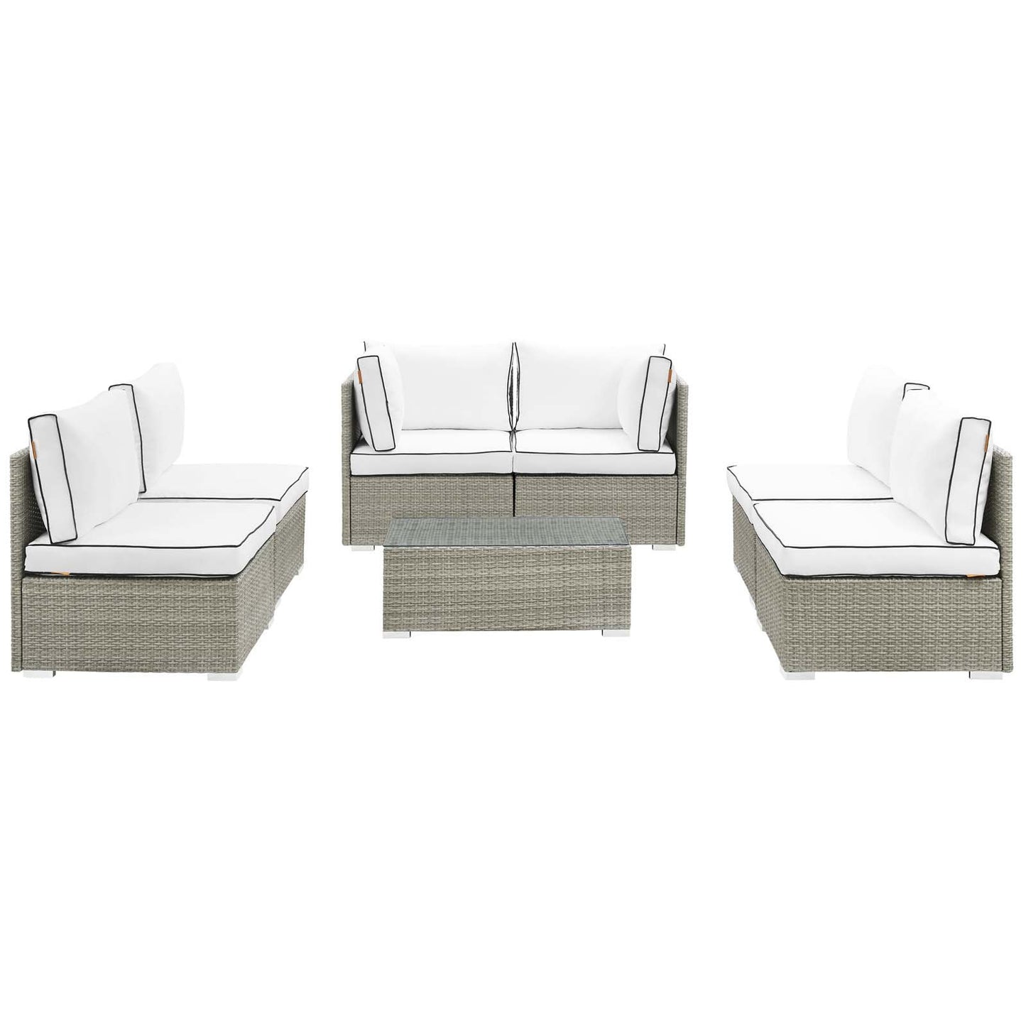 Modway Repose 7 Piece Outdoor Patio Sectional Set