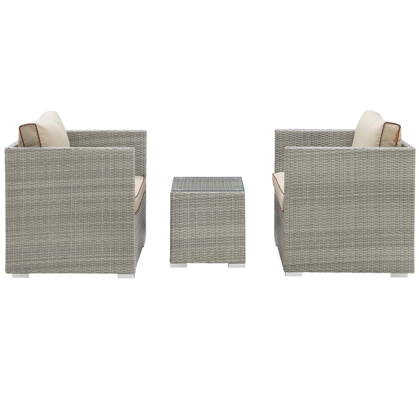 Modway Repose 3 Piece Outdoor Patio Sectional Set