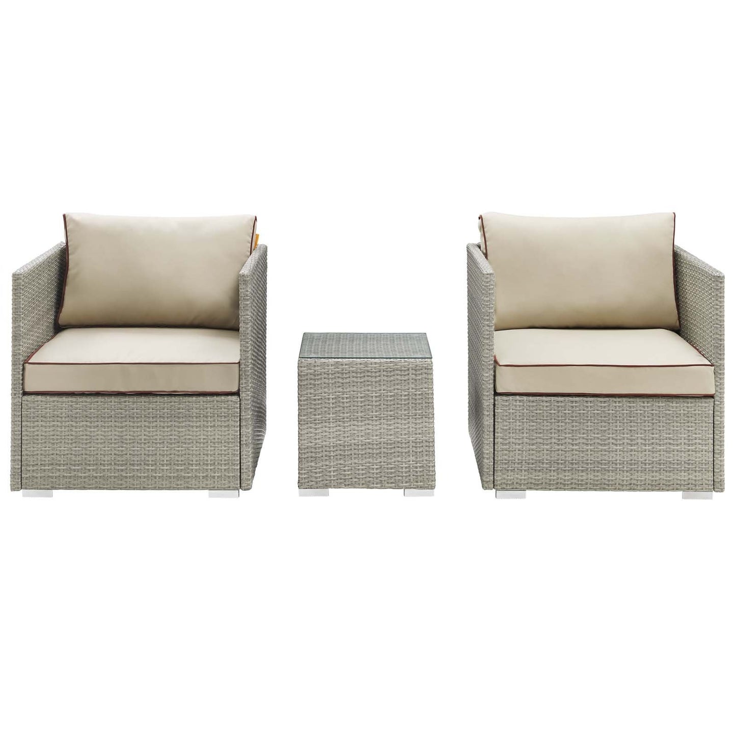 Modway Repose 3 Piece Outdoor Patio Sectional Set