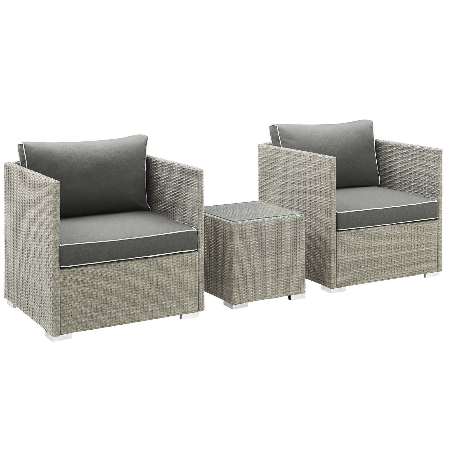 Modway Repose 3 Piece Outdoor Patio Sectional Set