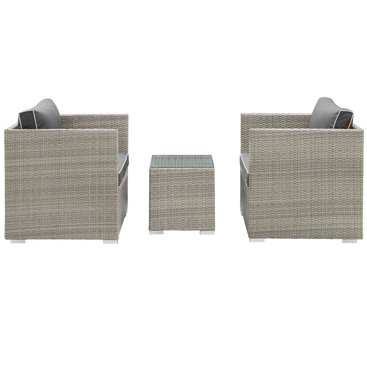 Repose 3 Piece Outdoor Patio Sectional Set By Modway - EEI-3006 | Outdoor Sofas, Loveseats & Sectionals | Modishstore - 3