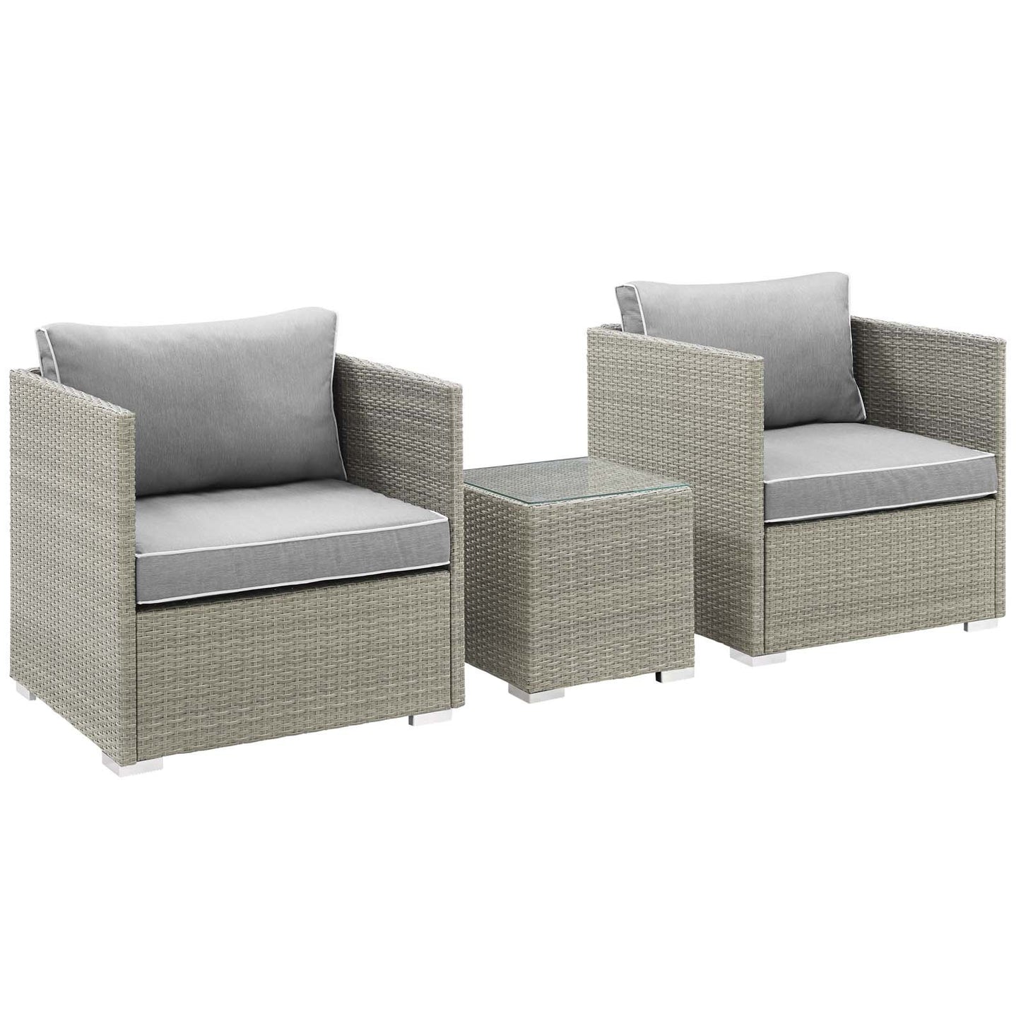 Modway Repose 3 Piece Outdoor Patio Sectional Set