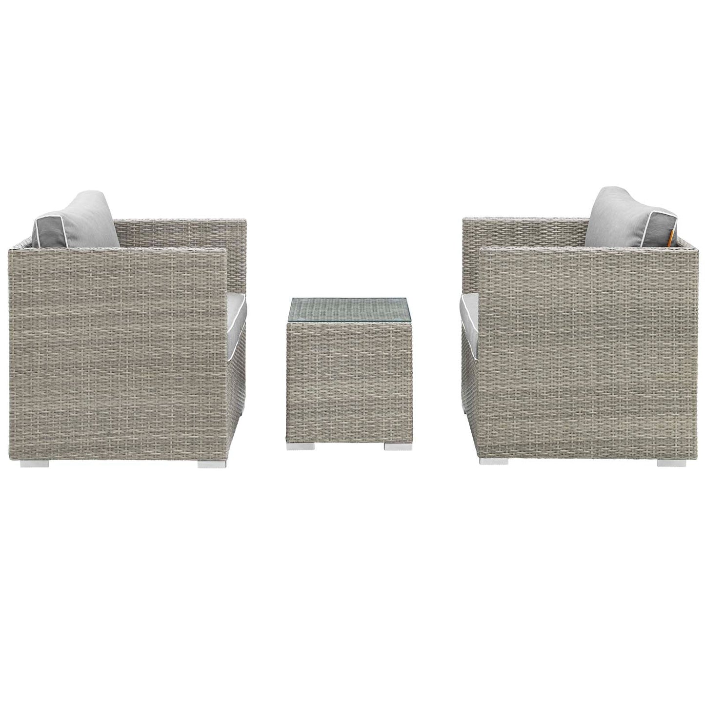Repose 3 Piece Outdoor Patio Sectional Set By Modway - EEI-3006 | Outdoor Sofas, Loveseats & Sectionals | Modishstore - 9