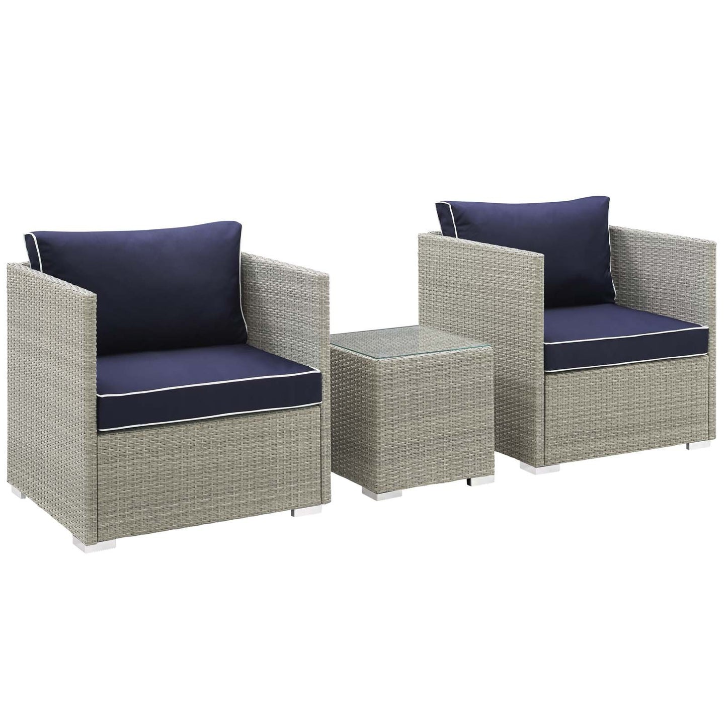 Modway Repose 3 Piece Outdoor Patio Sectional Set