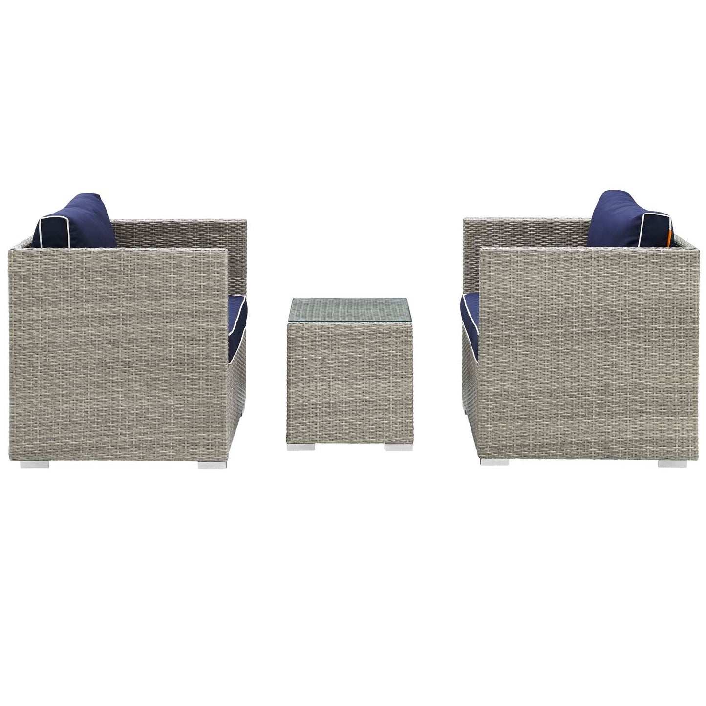 Repose 3 Piece Outdoor Patio Sectional Set By Modway - EEI-3006 | Outdoor Sofas, Loveseats & Sectionals | Modishstore - 15