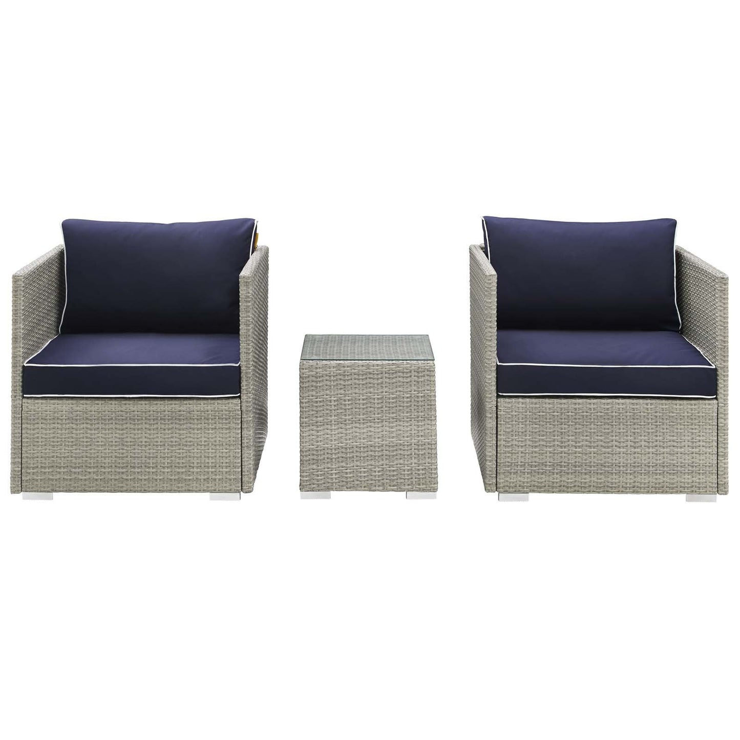 Modway Repose 3 Piece Outdoor Patio Sectional Set