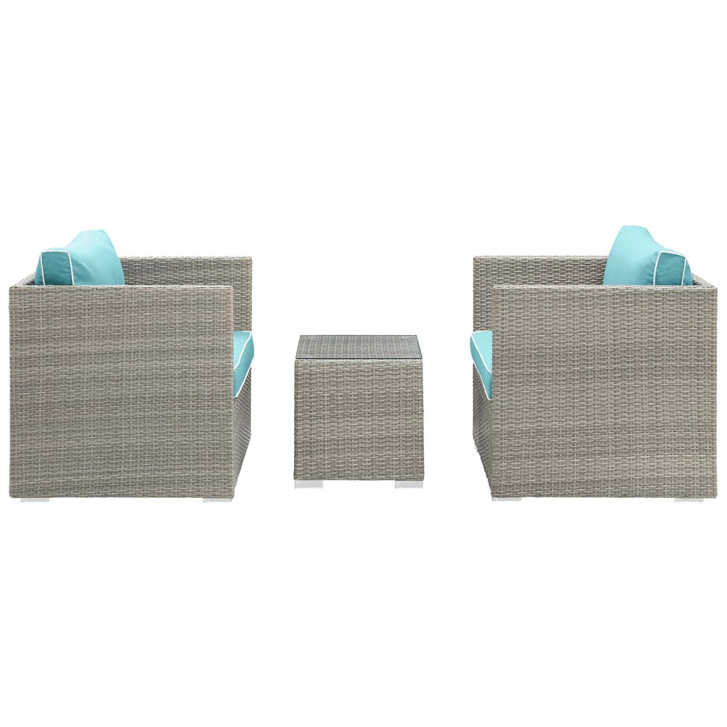 Modway Repose 3 Piece Outdoor Patio Sectional Set