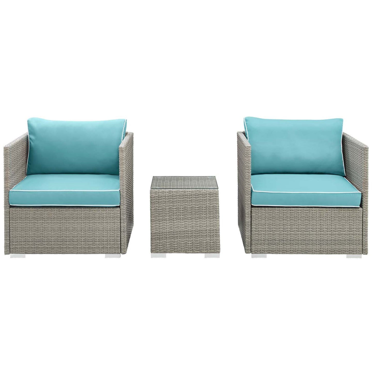 Modway Repose 3 Piece Outdoor Patio Sectional Set