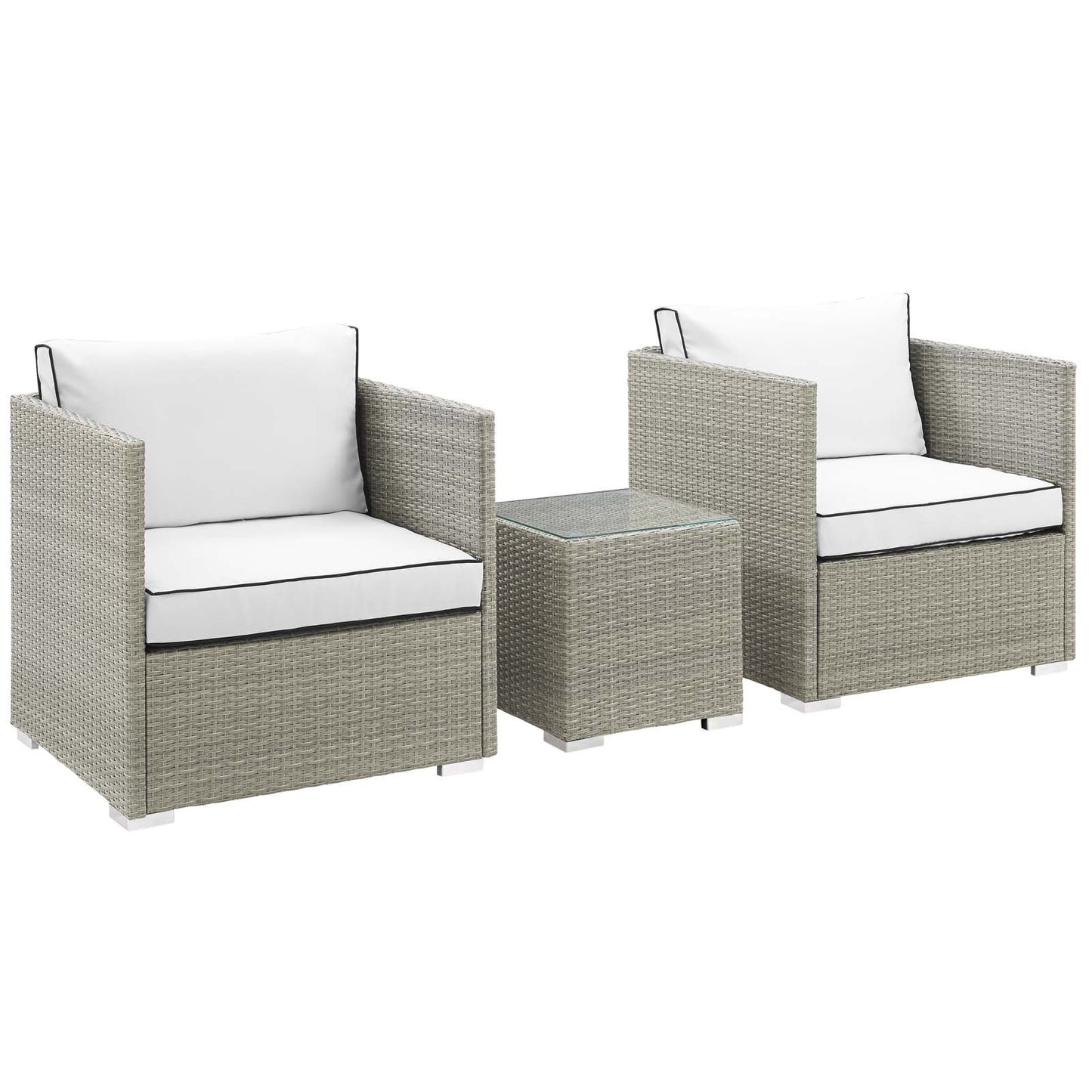 Modway Repose 3 Piece Outdoor Patio Sectional Set