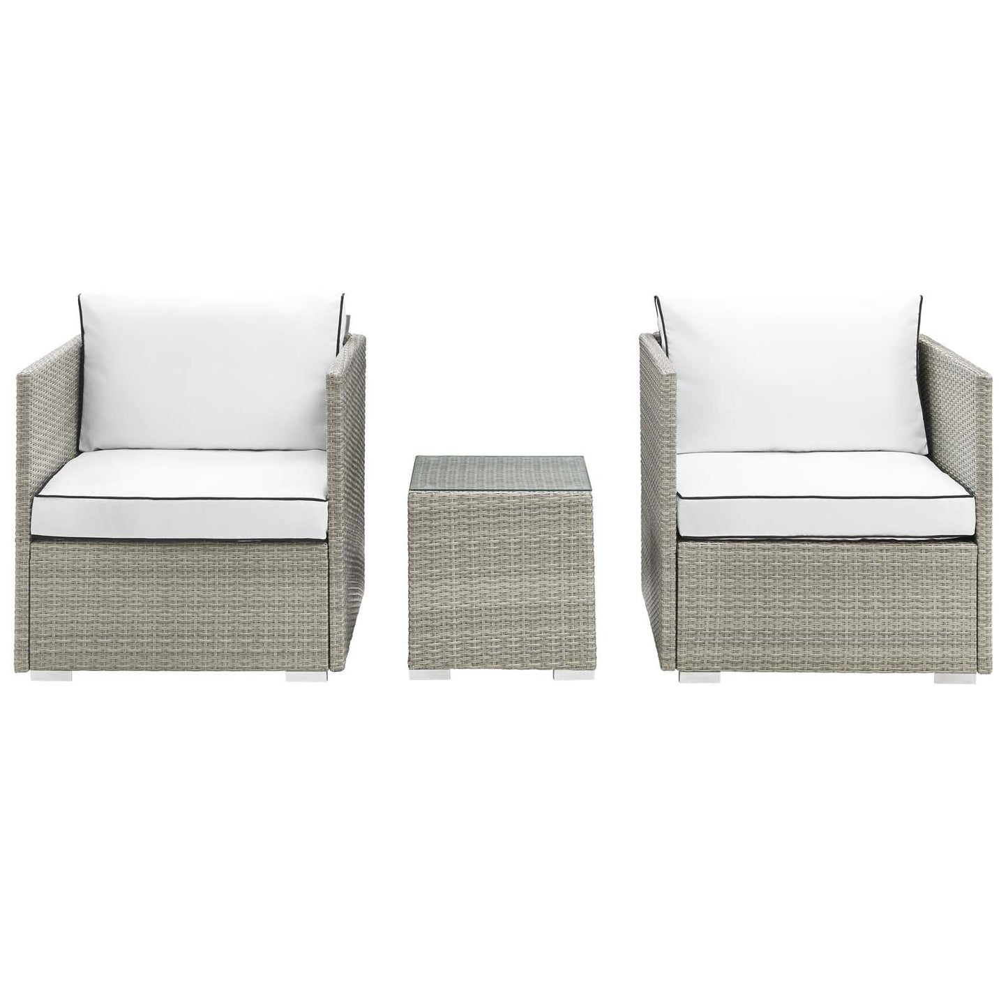 Modway Repose 3 Piece Outdoor Patio Sectional Set