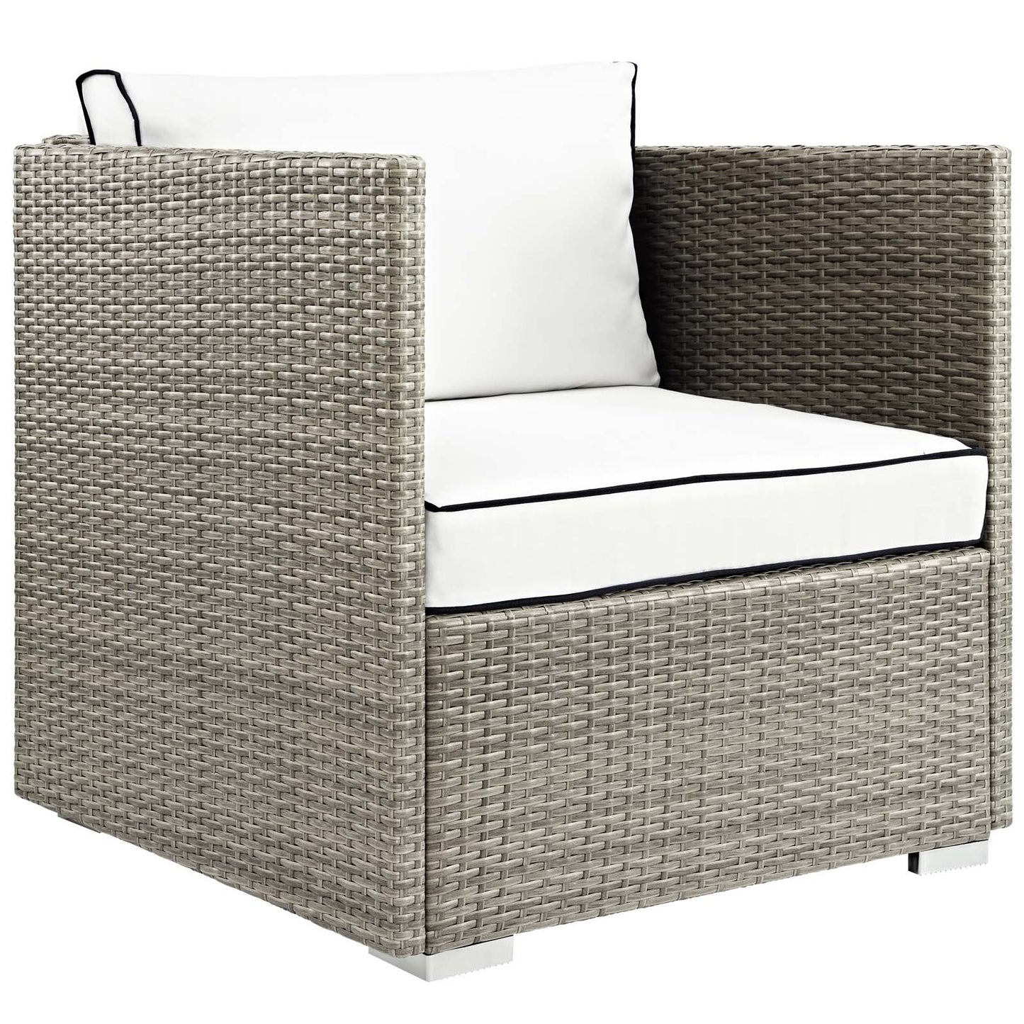 Repose 3 Piece Outdoor Patio Sectional Set By Modway - EEI-3006 | Outdoor Sofas, Loveseats & Sectionals | Modishstore - 23