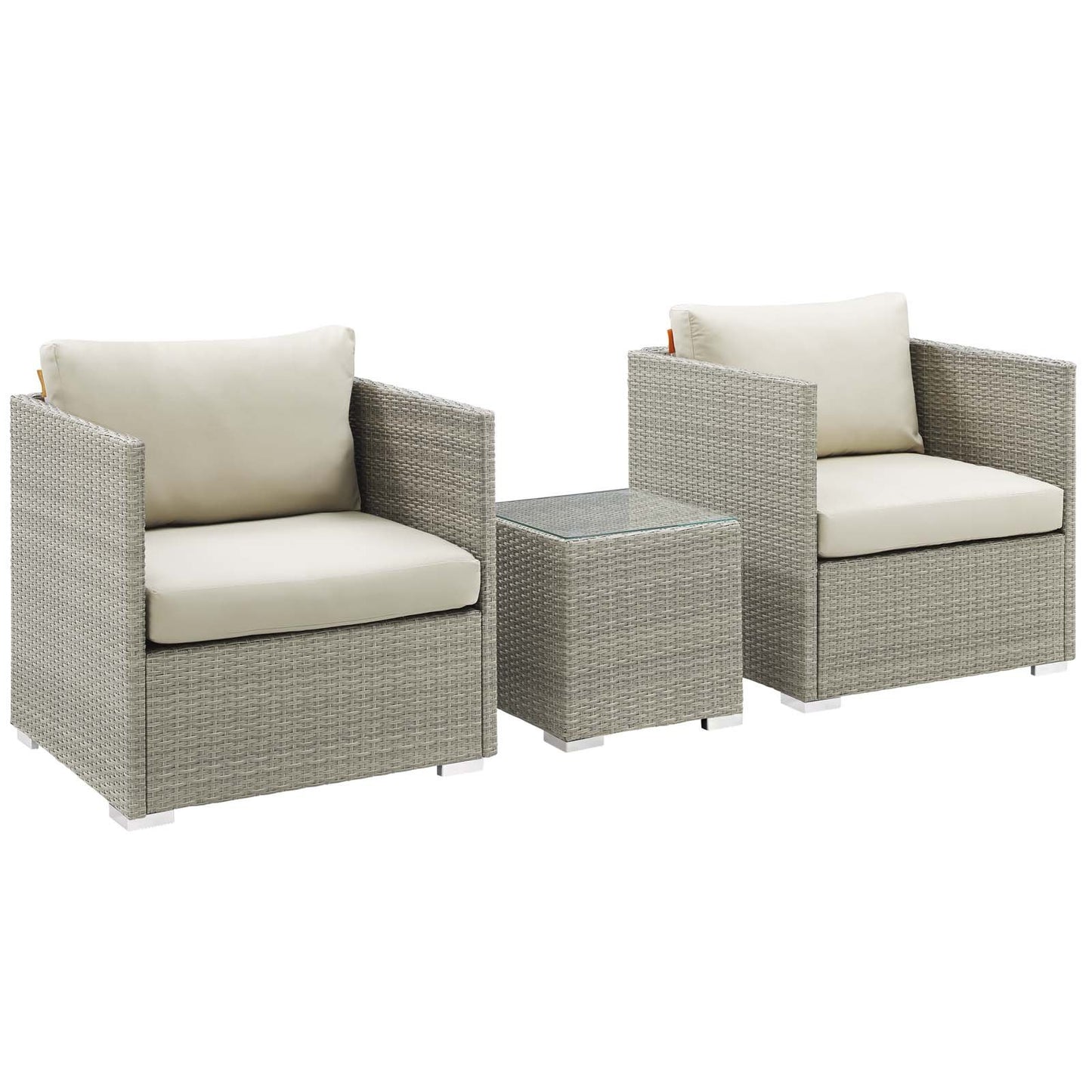 Modway Repose 3 Piece Outdoor Patio Sunbrella® Sectional Set