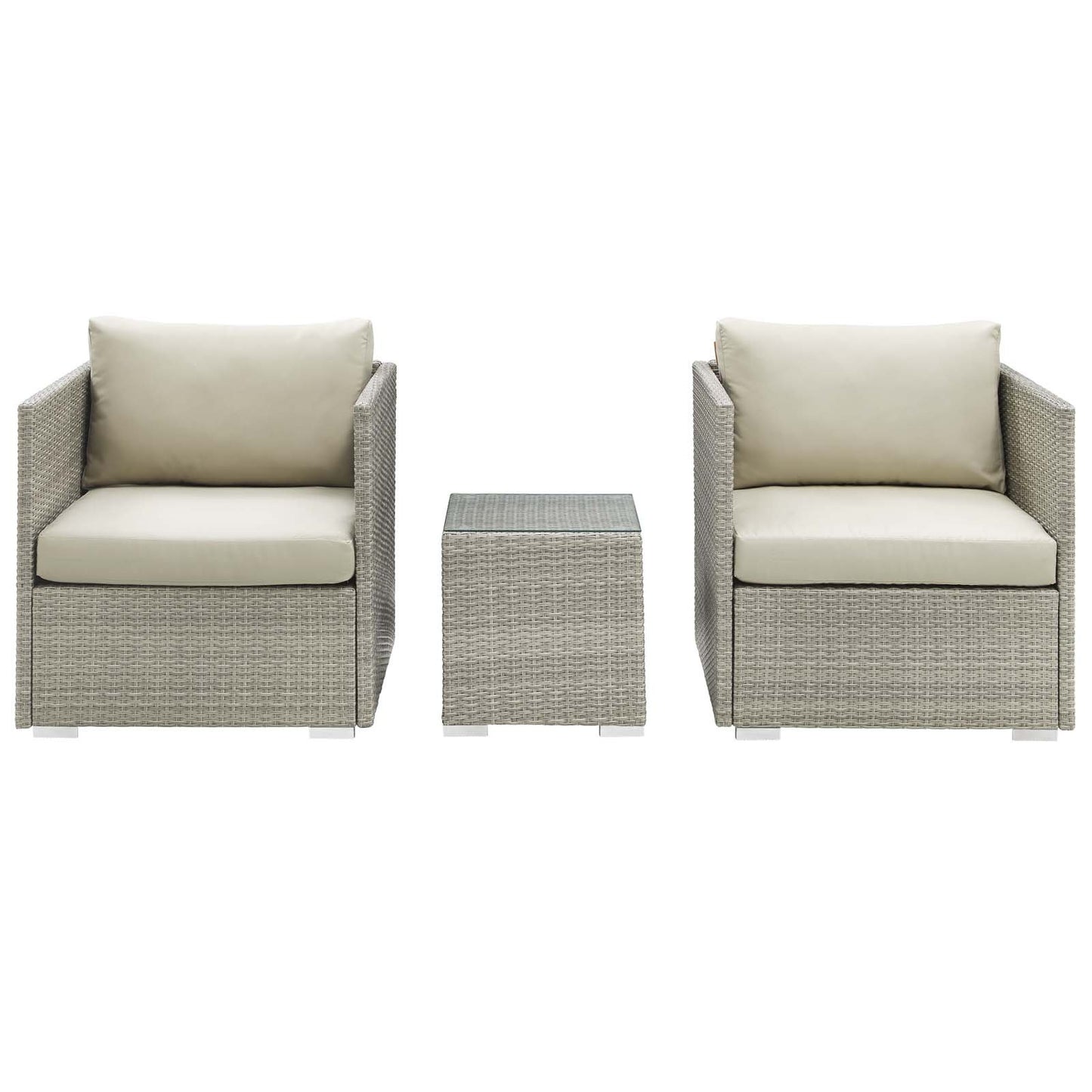 Modway Repose 3 Piece Outdoor Patio Sunbrella® Sectional Set