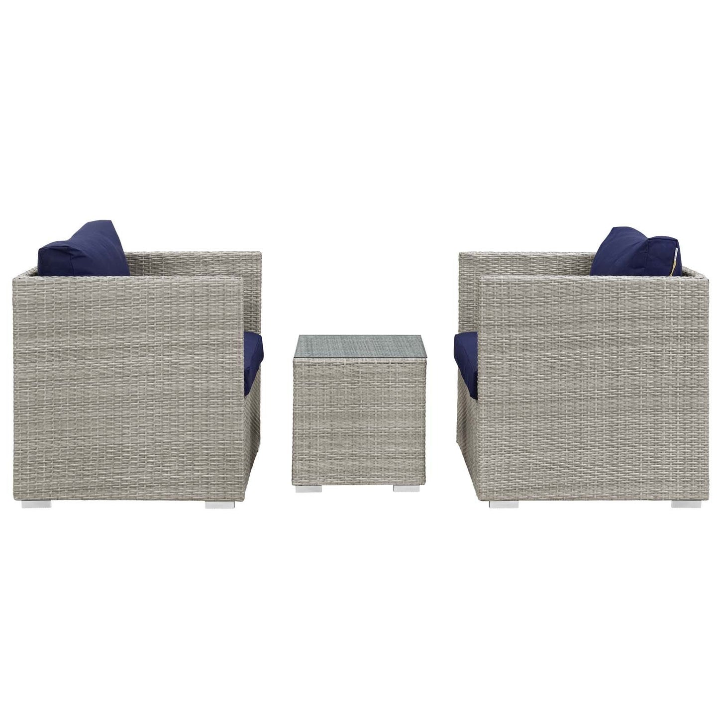 Modway Repose 3 Piece Outdoor Patio Sunbrella® Sectional Set