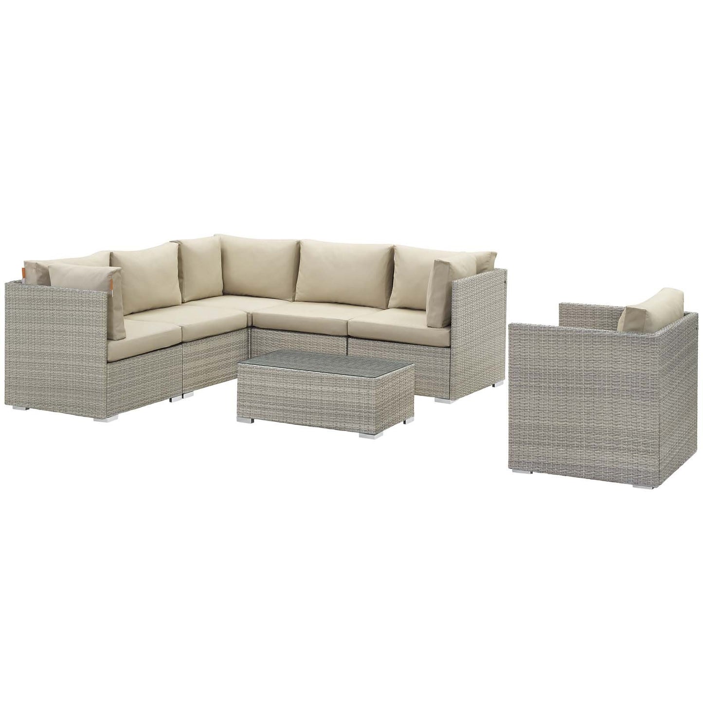 Modway Repose 7 Piece Outdoor Patio Sunbrella-EEI-3011
