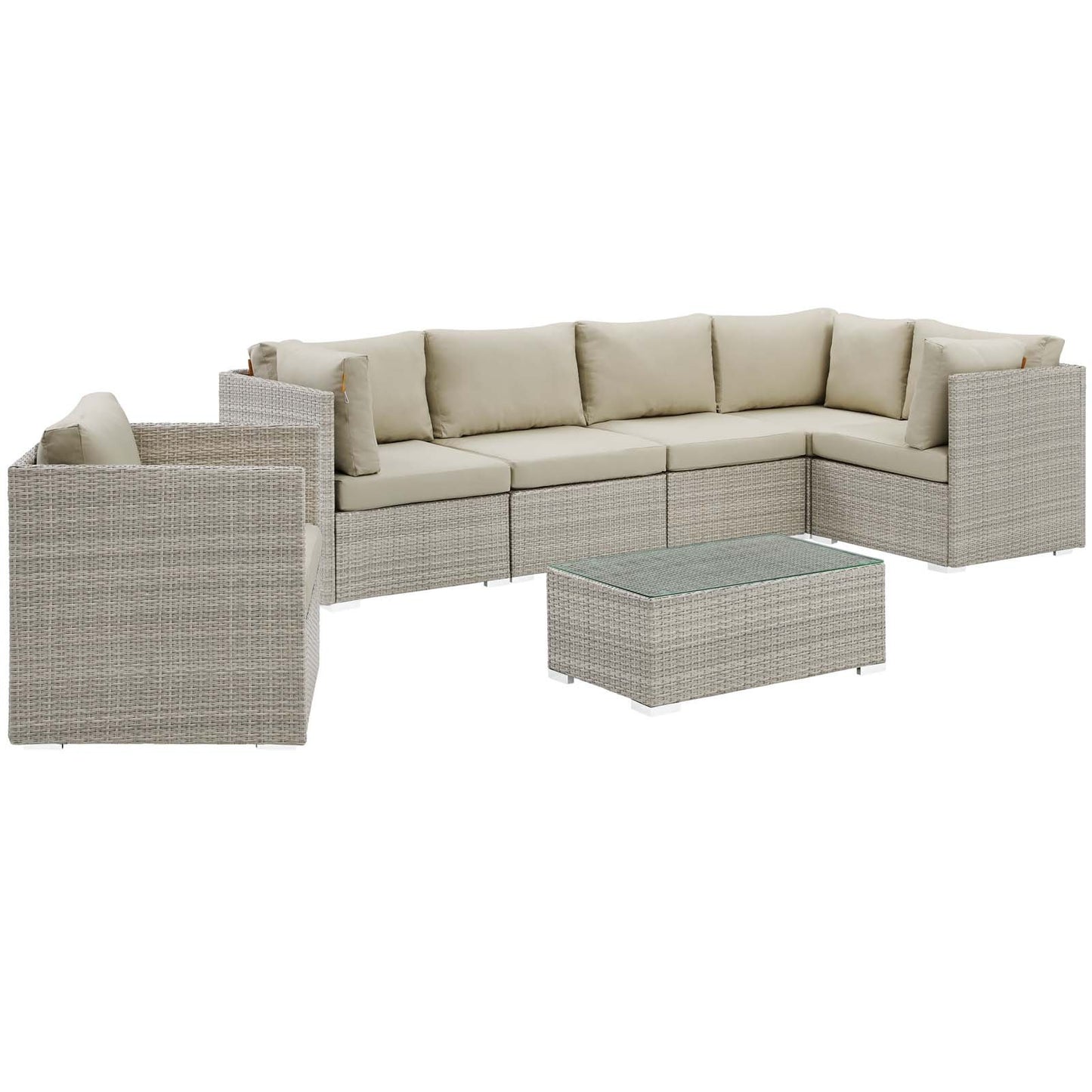 Modway Repose 7 Piece Outdoor Patio Sunbrella-EEI-3011