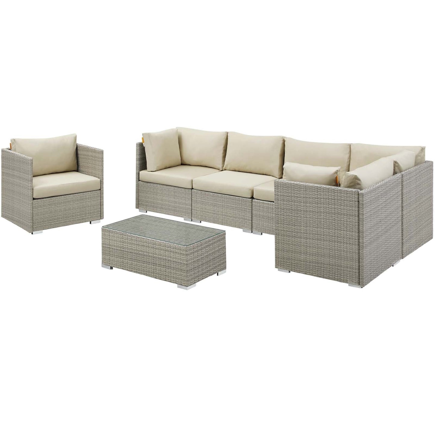 Modway Repose 7 Piece Outdoor Patio Sunbrella-EEI-3011
