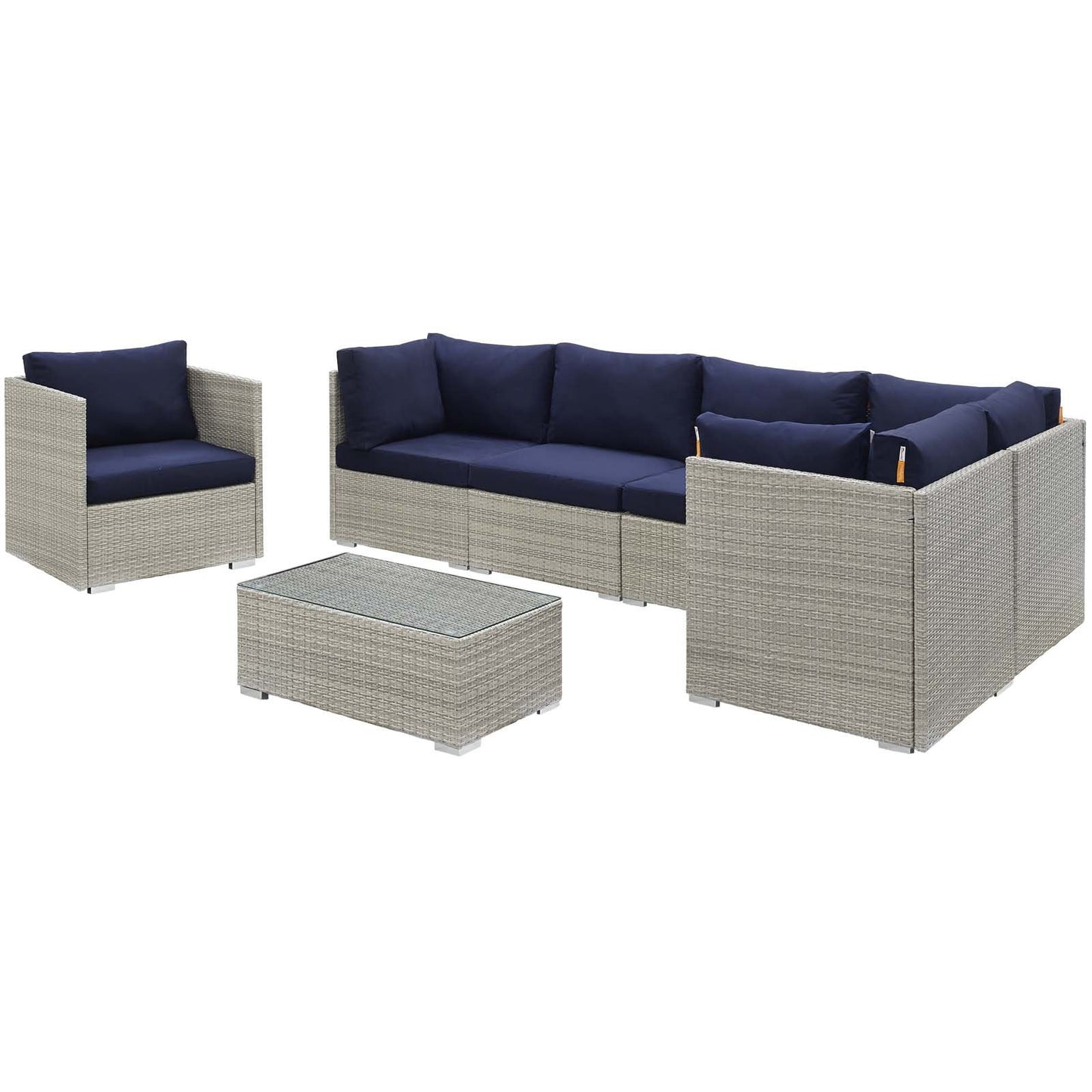 Modway Repose 7 Piece Outdoor Patio Sunbrella-EEI-3011