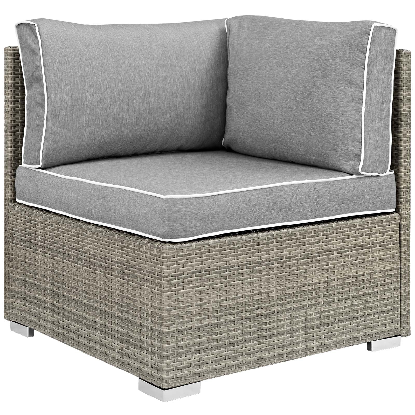 Repose 6 Piece Outdoor Patio Sectional Set By Modway - EEI-3014 | Outdoor Sofas, Loveseats & Sectionals | Modishstore - 18