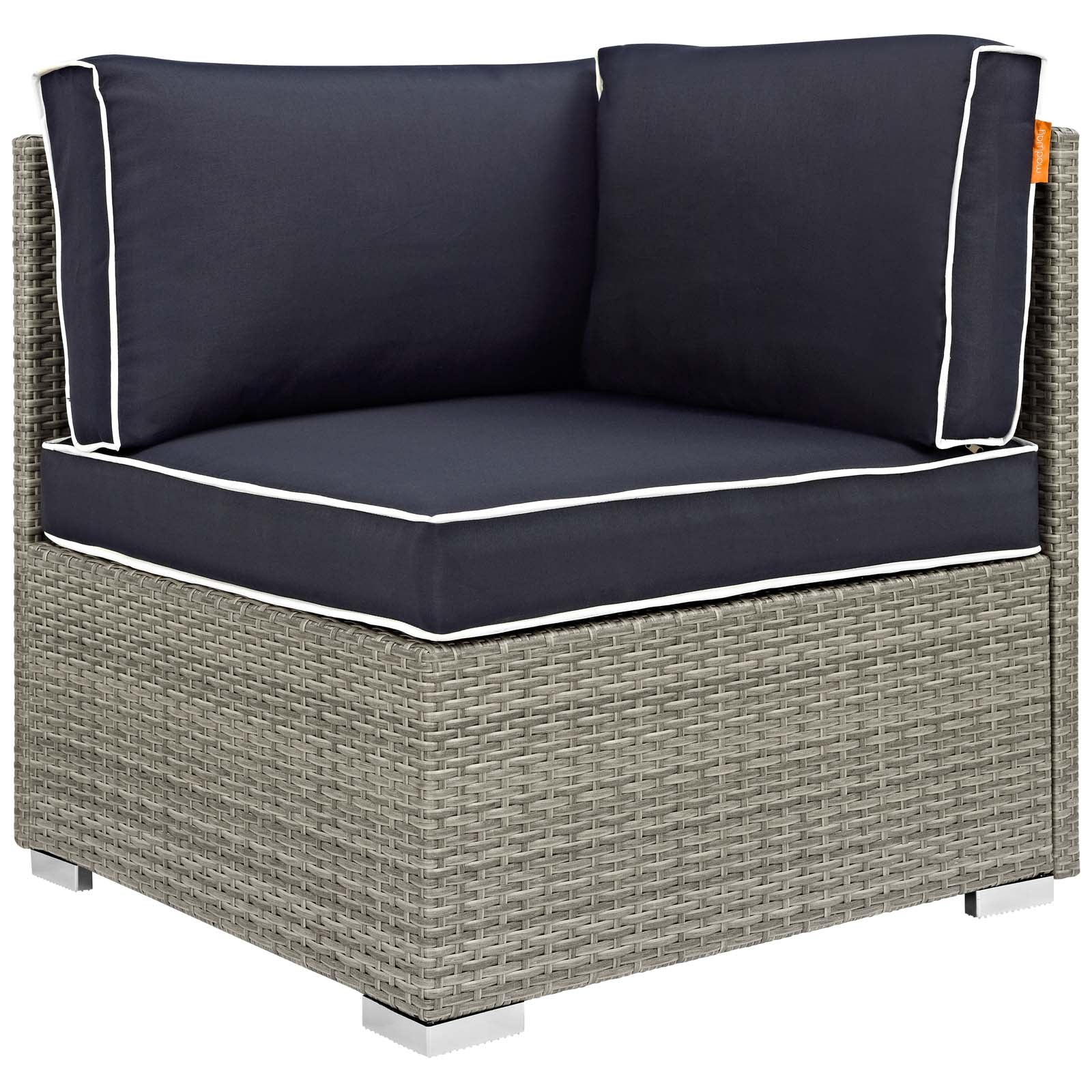 Repose 6 Piece Outdoor Patio Sectional Set By Modway - EEI-3014 | Outdoor Sofas, Loveseats & Sectionals | Modishstore - 25