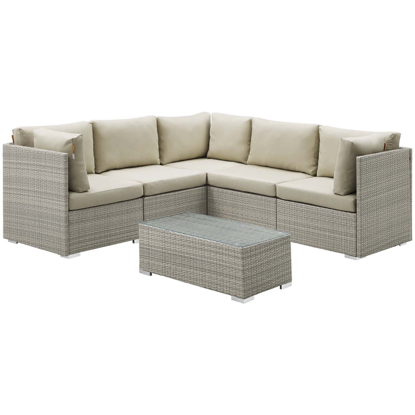 Modway Repose 6 Piece Outdoor Patio Sunbrella
