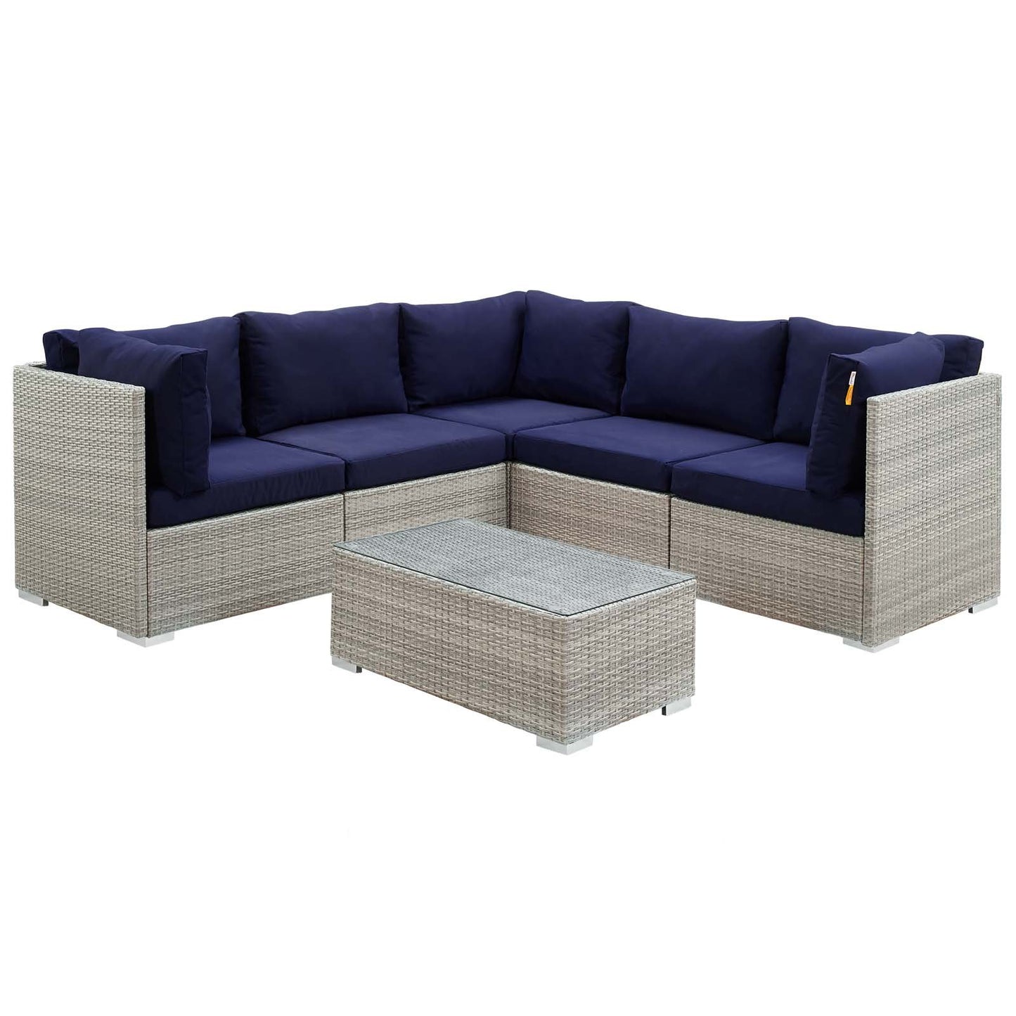 Modway Repose 6 Piece Outdoor Patio Sunbrella