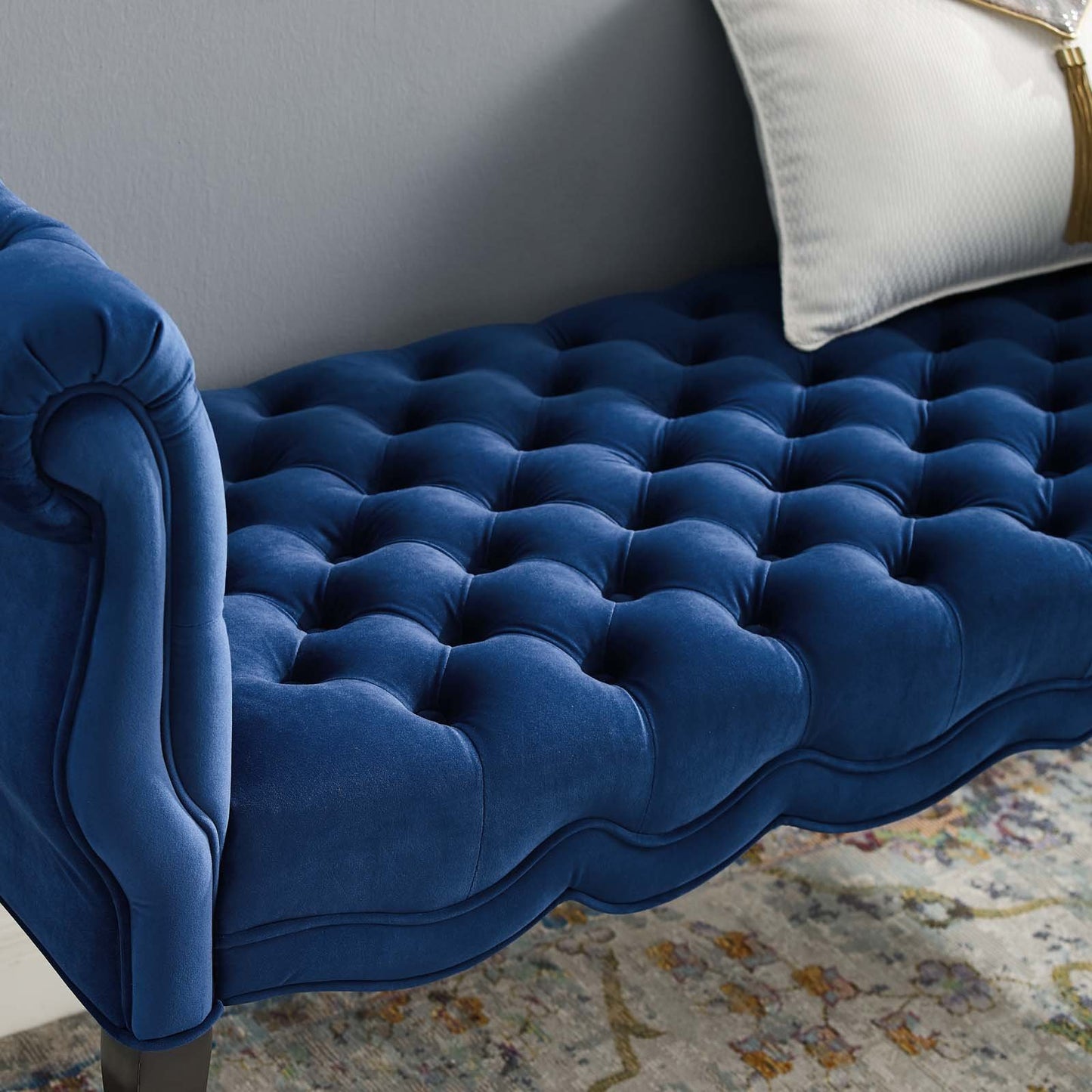 Modway Adelia Chesterfield Style Button Tufted Performance Velvet Bench