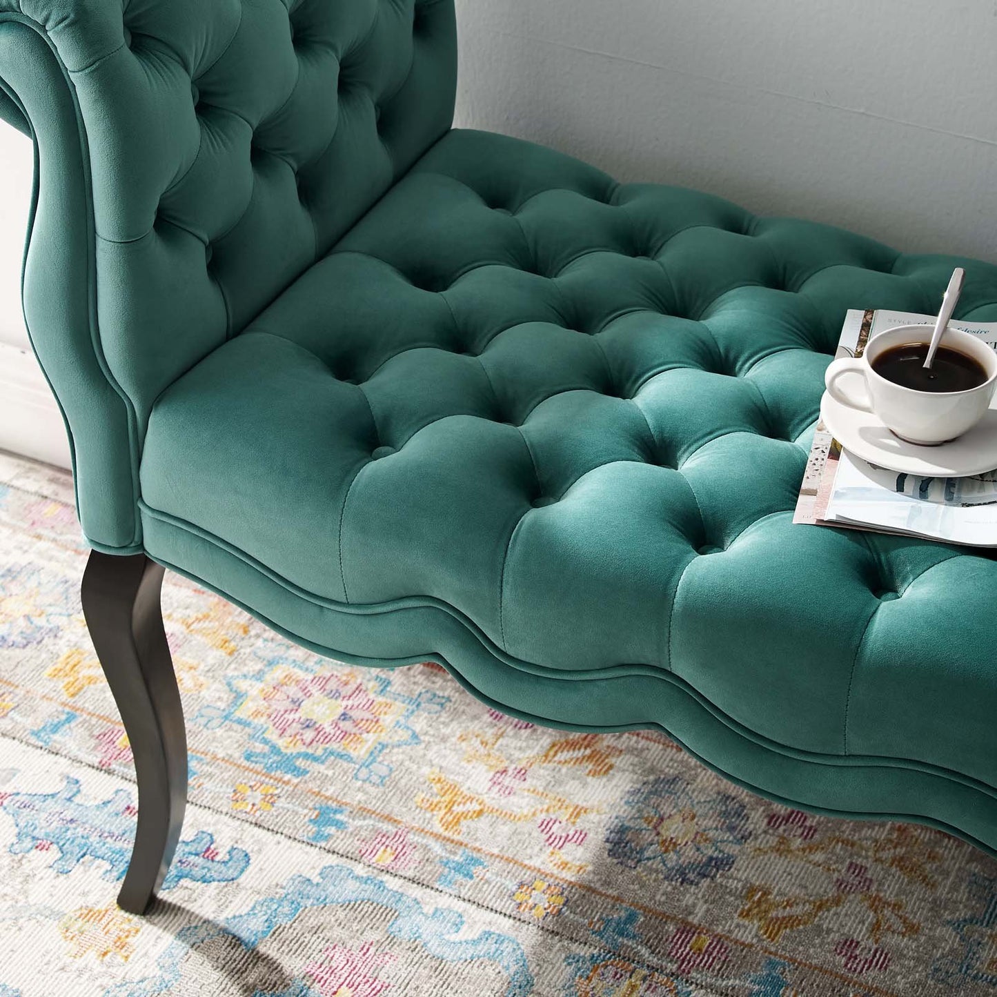 Modway Adelia Chesterfield Style Button Tufted Performance Velvet Bench