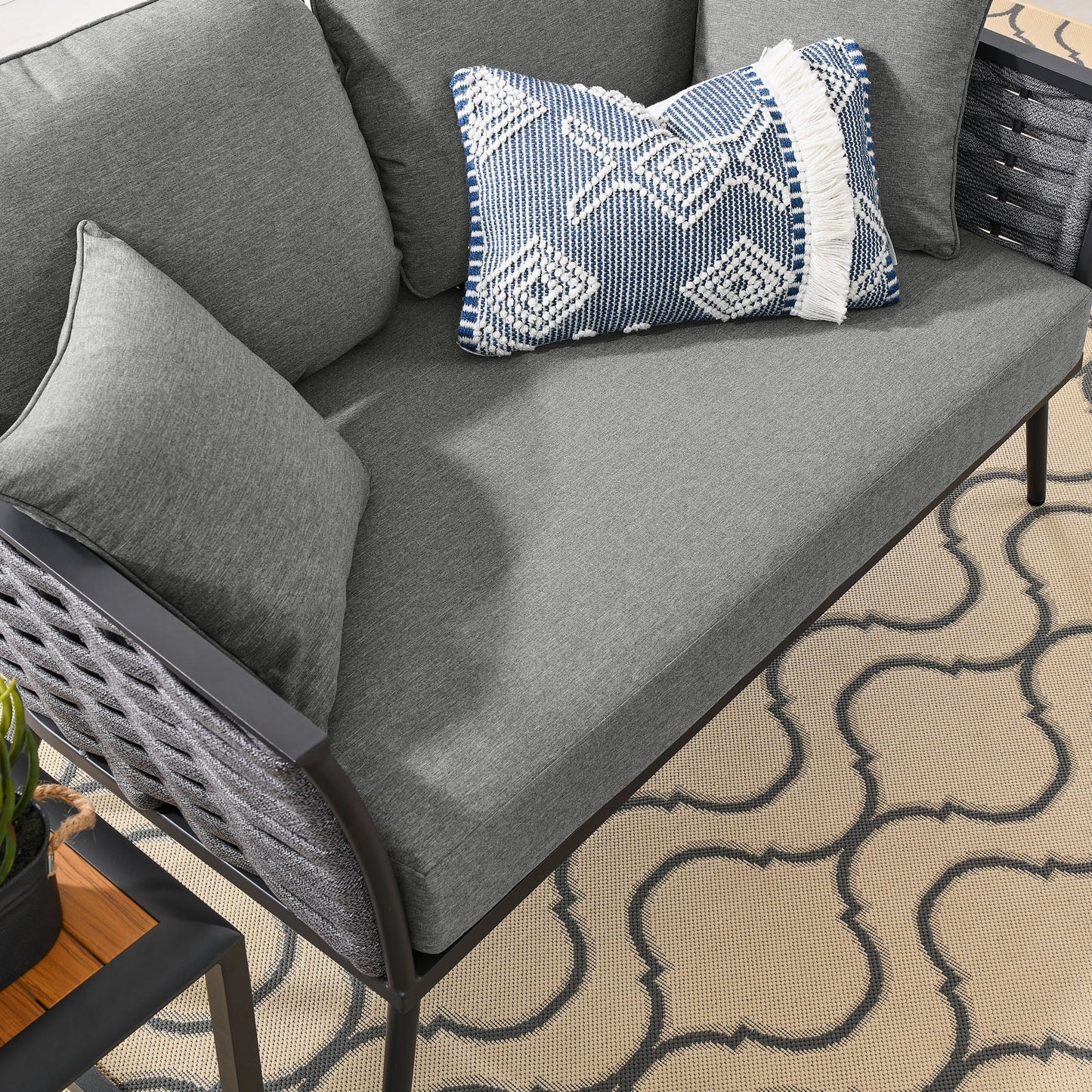 Modway Stance Outdoor Patio Aluminum Loveseat | Outdoor Sofas, Loveseats & Sectionals | Modishstore-22