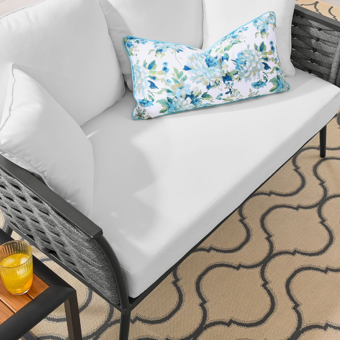 Modway Stance Outdoor Patio Aluminum Loveseat | Outdoor Sofas, Loveseats & Sectionals | Modishstore-12