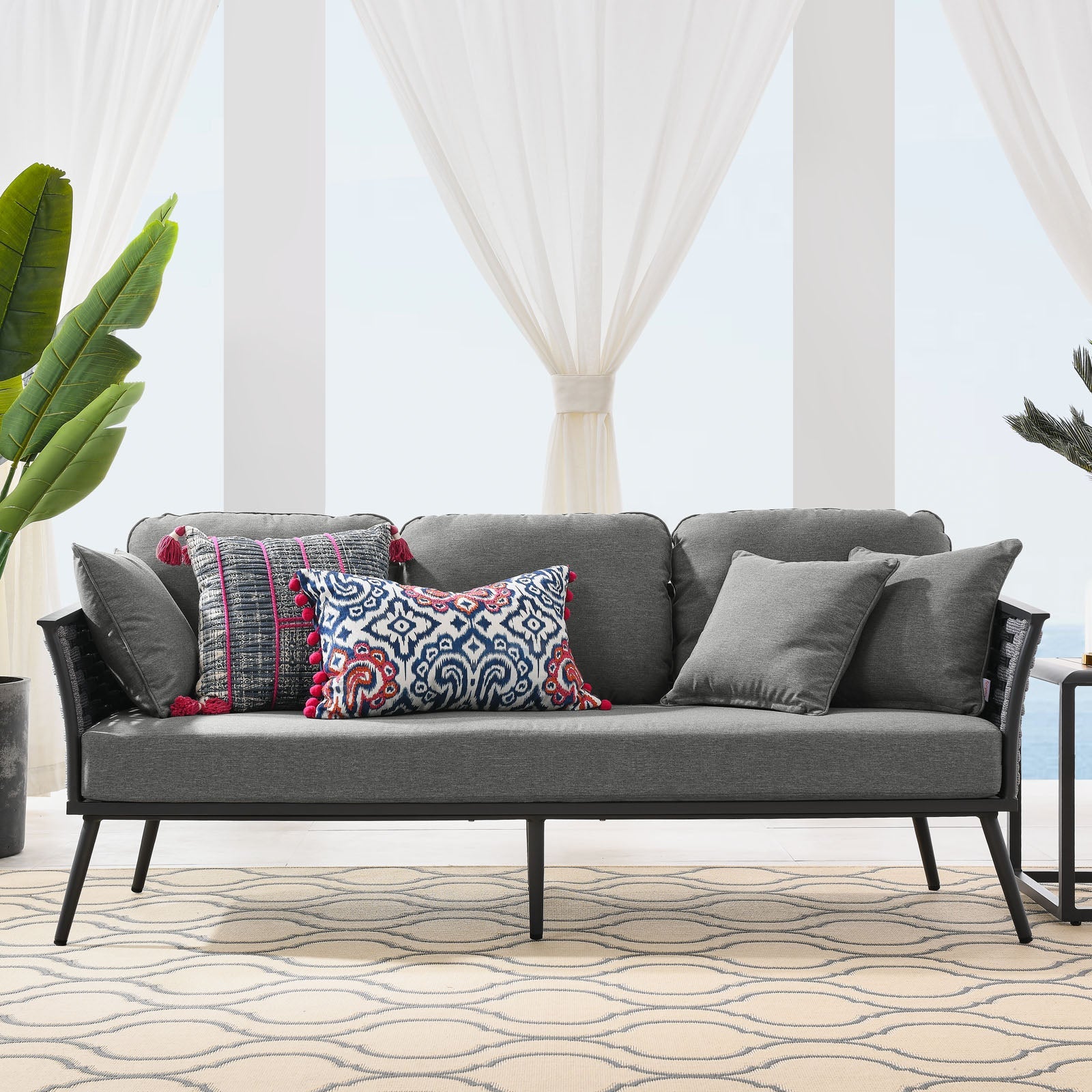 Modway Stance Outdoor Patio Aluminum Sofa | Outdoor Sofas, Loveseats & Sectionals | Modishstore-11