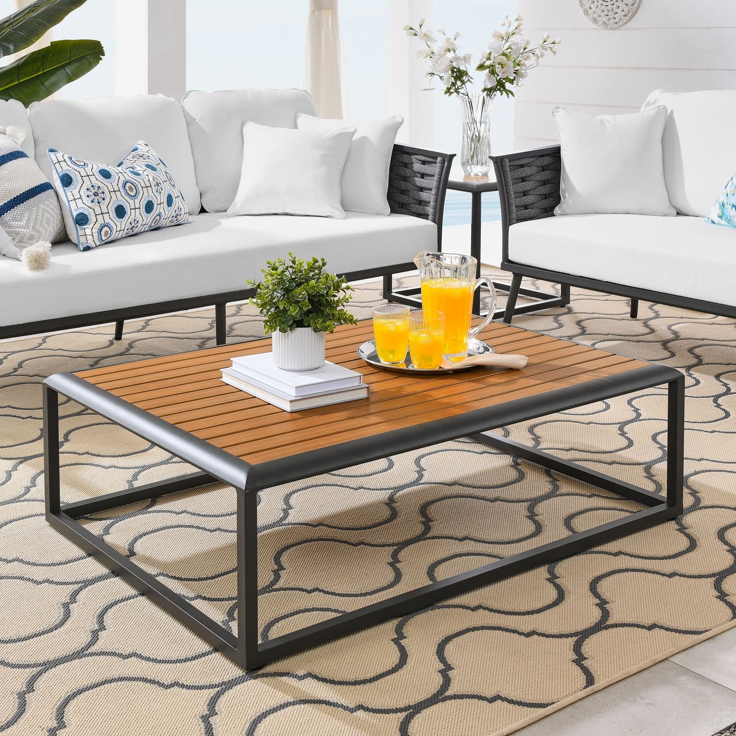 Modway Stance Outdoor Patio Aluminum Coffee Table | Coffee Tables | Modishstore-6