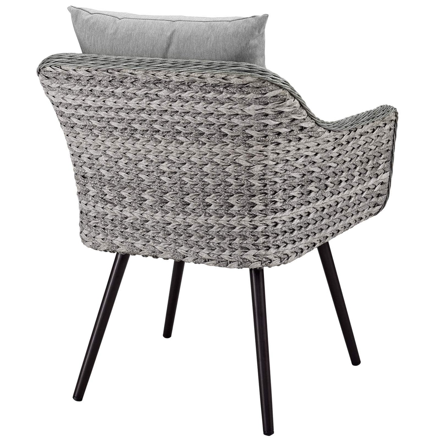Modway Endeavor Outdoor Patio Wicker Rattan Armchair Gray | Armchairs | 