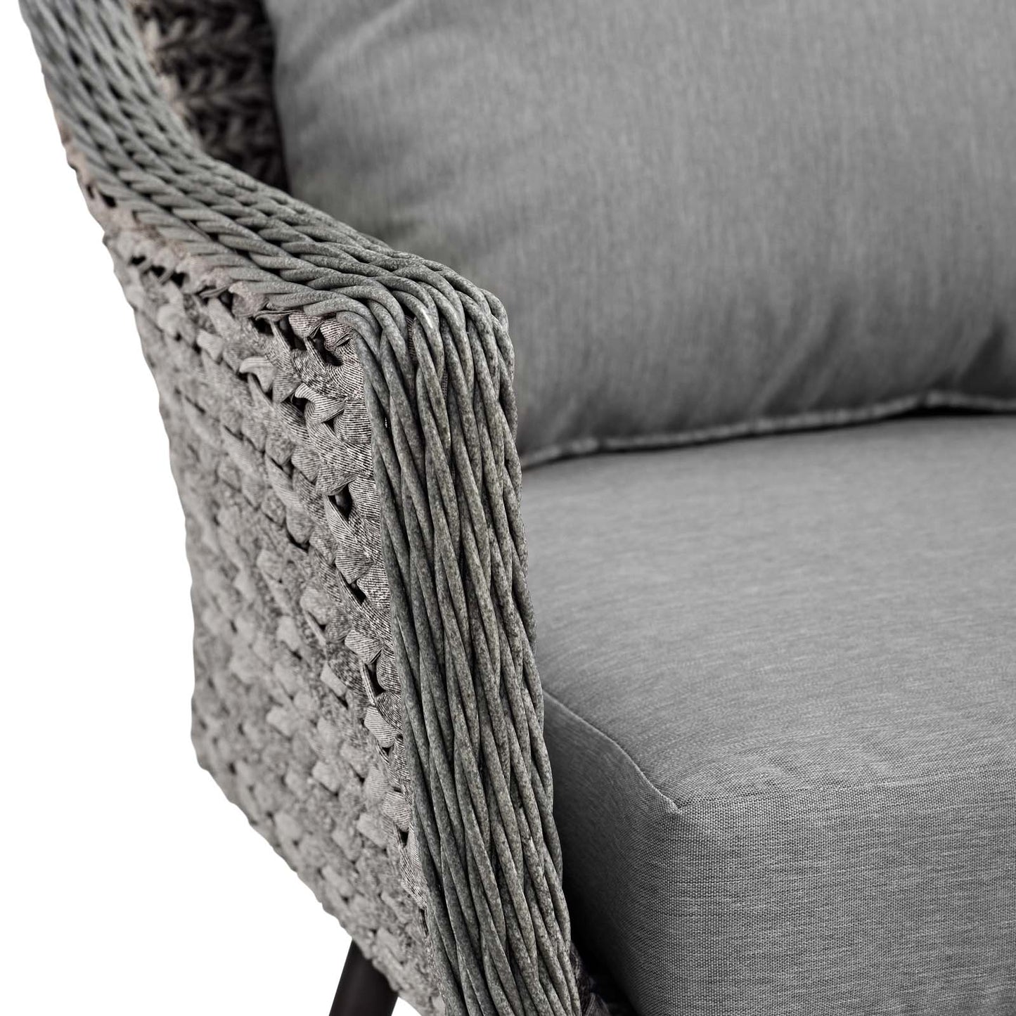 Modway Endeavor Outdoor Patio Wicker Rattan Armchair Gray | Armchairs | 