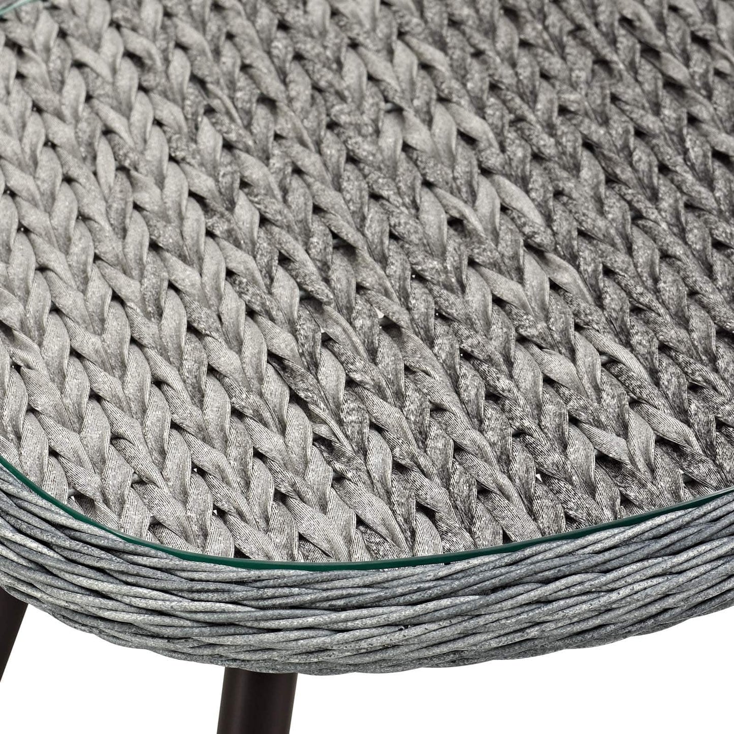 Modway Endeavor Outdoor Patio Wicker Rattan Side Table Gray | Side Tables | 