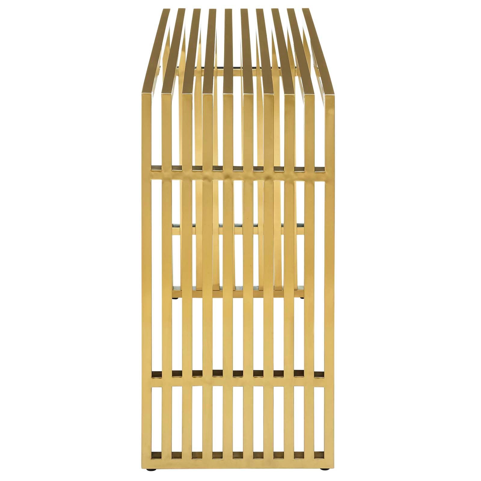 Modway Gridiron Stainless Steel Console Table | Console Tables | 