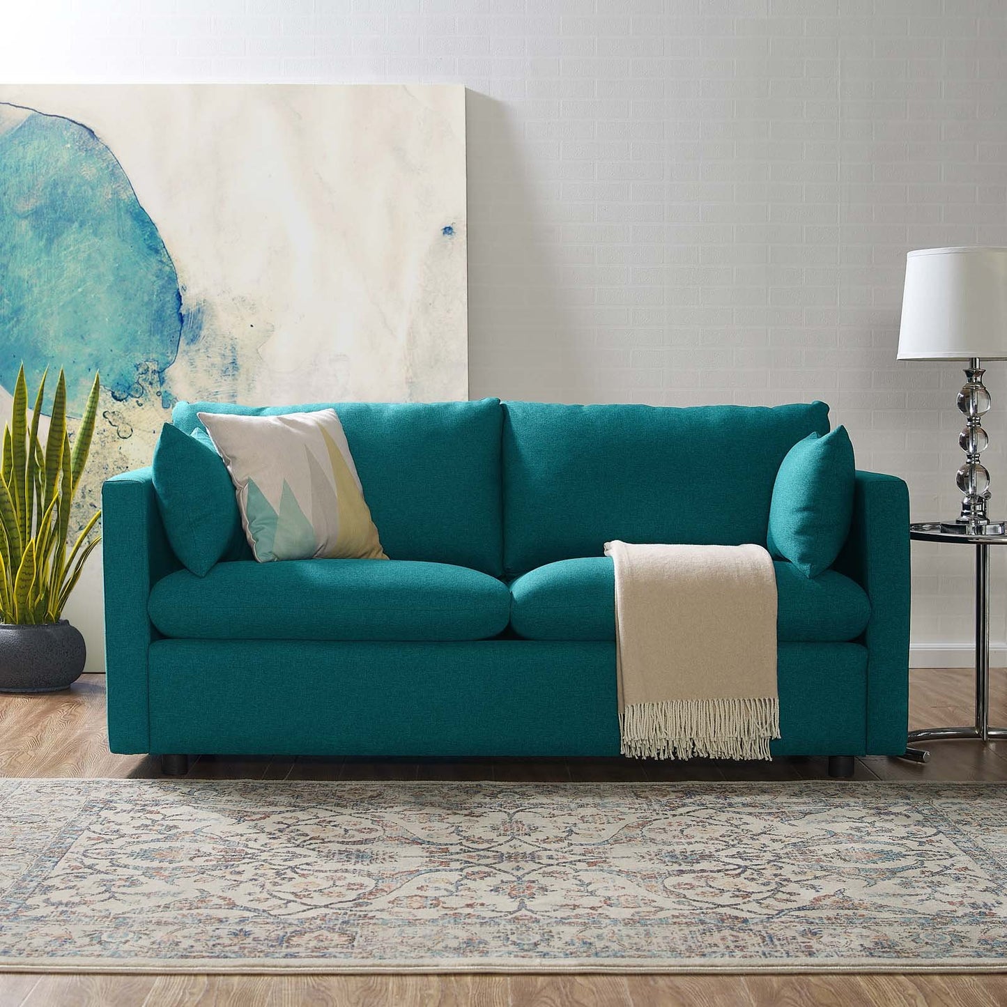 Modway Activate Upholstered Fabric Sofa