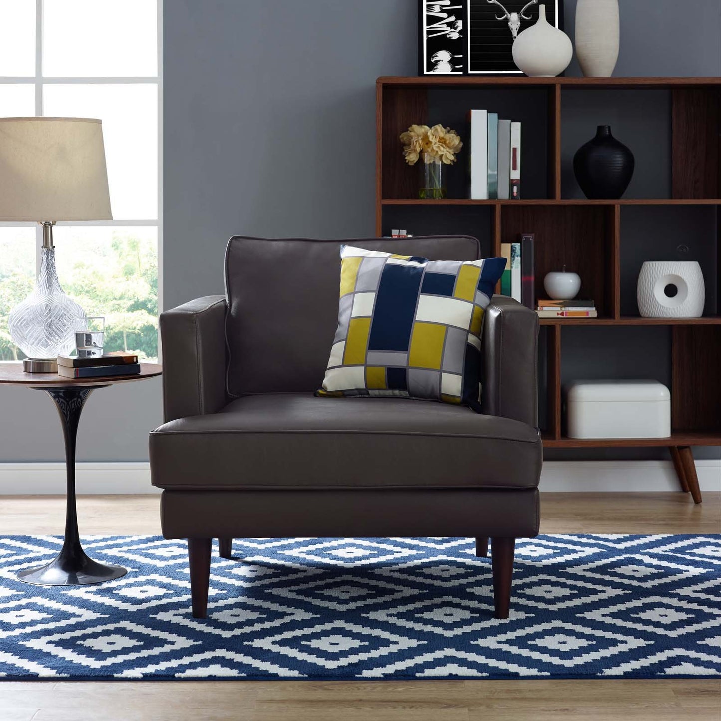 Modway Agile Genuine Leather Armchair
