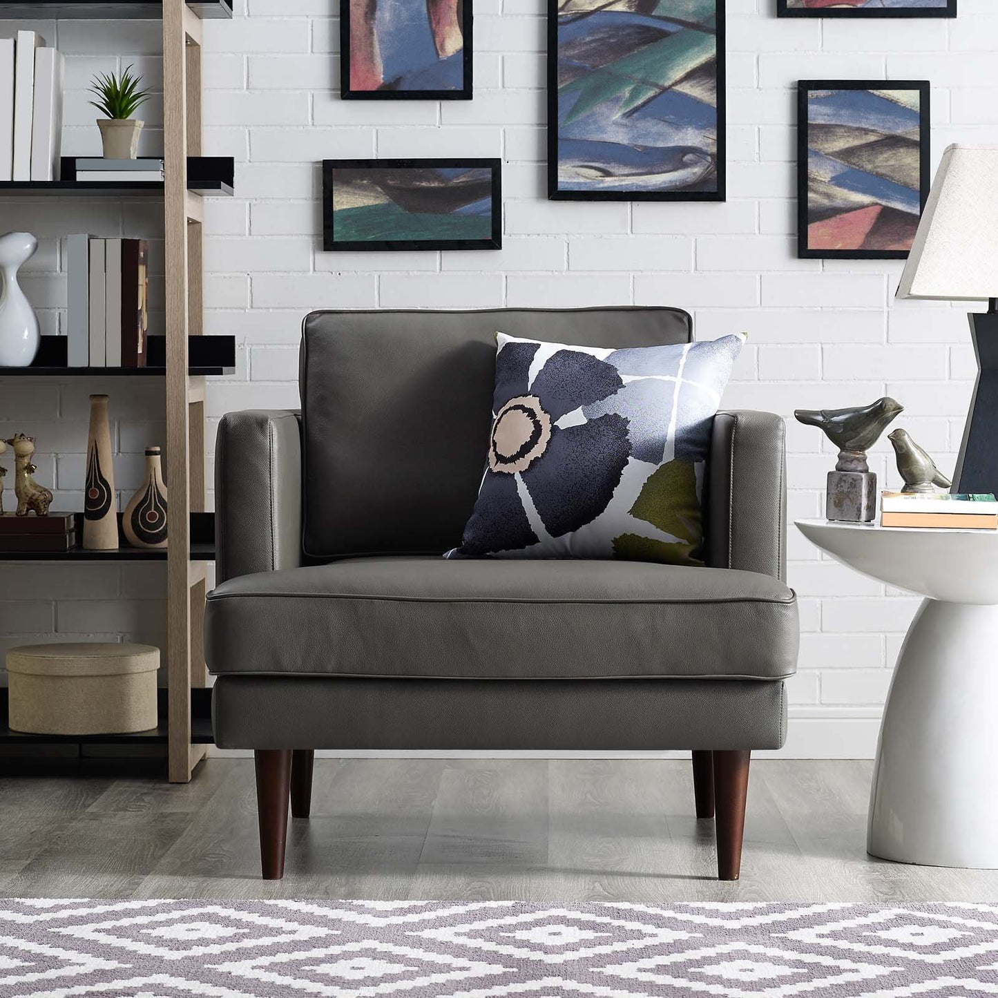 Modway Agile Genuine Leather Armchair