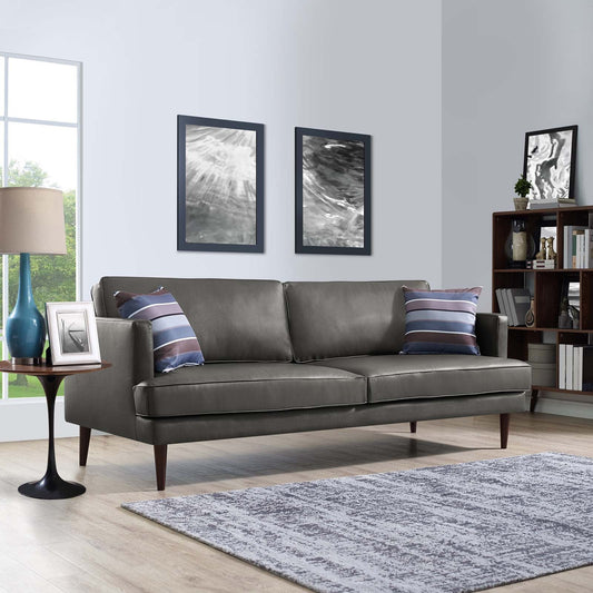 Agile Genuine Leather Sofa By Modway - EEI-3058 | Sofas