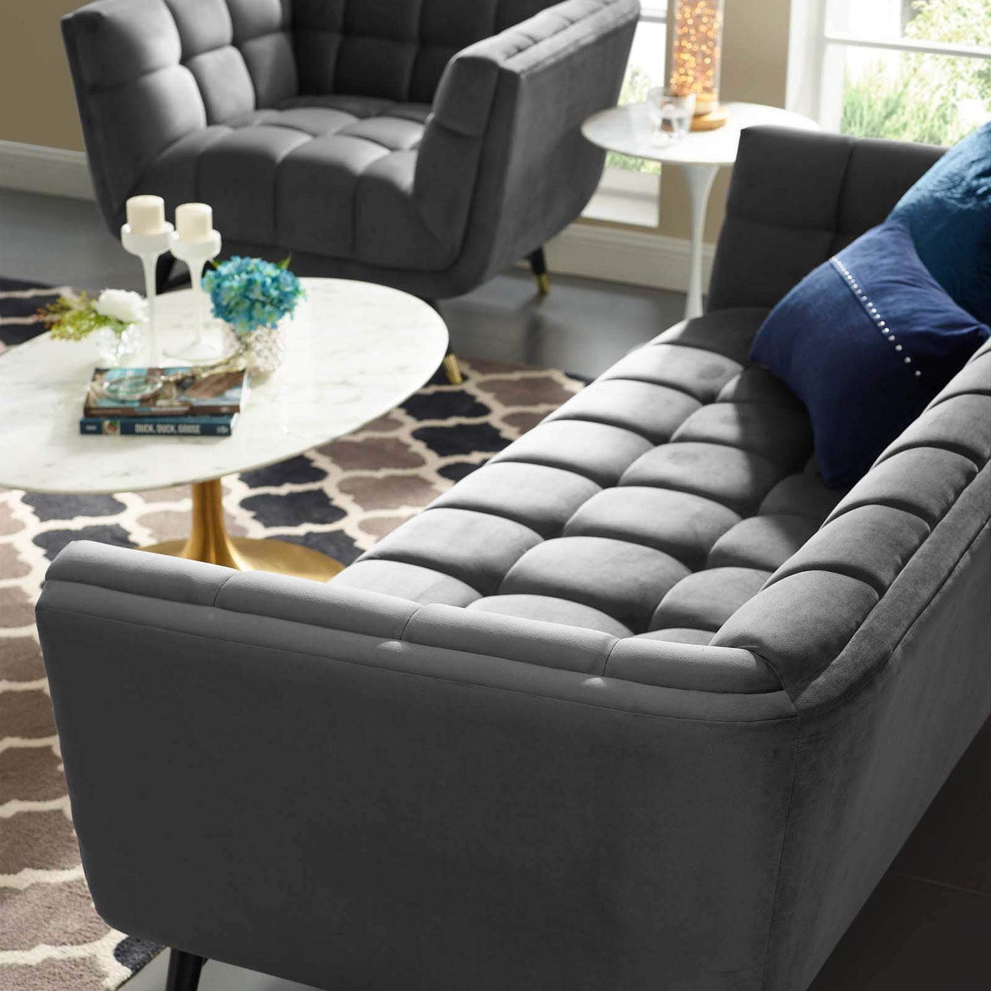 Modway Adept Upholstered Velvet Sofa