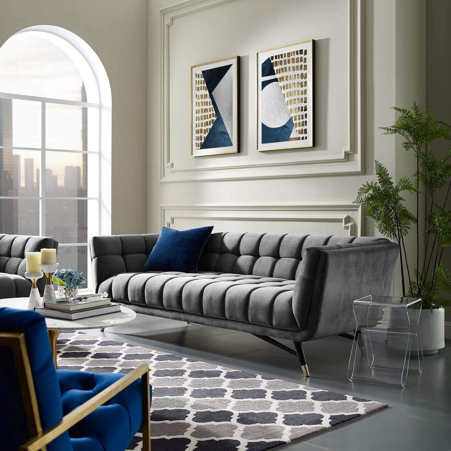 Modway Adept Upholstered Velvet Sofa