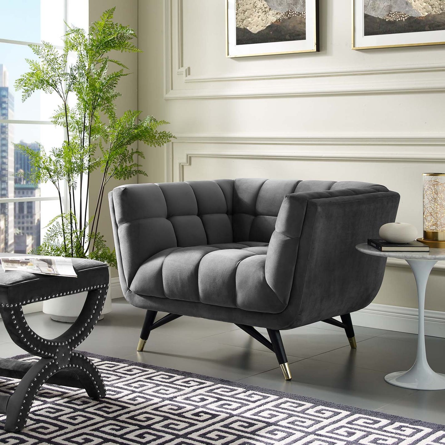 Modway Adept Upholstered Velvet Armchair