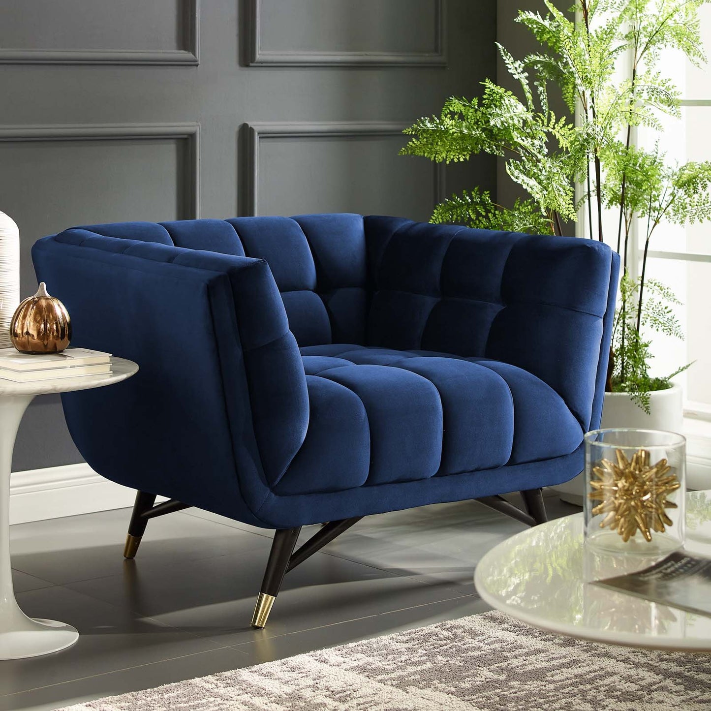Modway Adept Upholstered Velvet Armchair